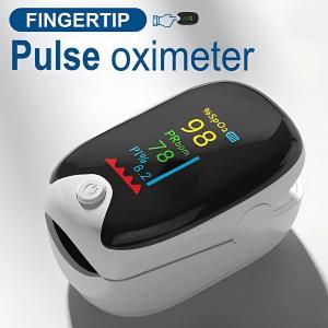 Oxymètre saturomètre Pro + housse - Ecran Oled - Détecteur d'insuffisance respiratoire