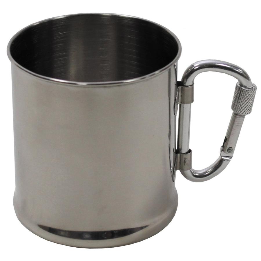 Tasse mug avec mousqueton 220 ml acier inoxydable