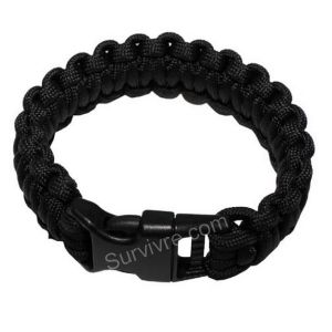 Bracelet de survie Paracorde Noir Taille M